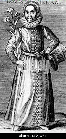 Image of a Tupinambá at the court of Louis XIII in Claude d'Abbeville 1614 Stock Photo