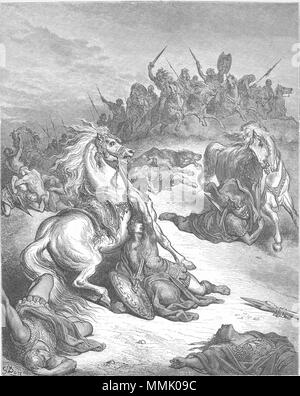 . English: The Death of Saul (1Sam. 31:1-6) Русский: Смерть Саула (1Цар. 31:1-6)  . 1866.   Gustave Doré  (1832–1883)      Alternative names Paul Gustave Doré, Paul Gustave Louis Christophe Doré  Description French painter, illustrator, engraver and caricaturist  Date of birth/death 6 January 1832 23 January 1883  Location of birth/death Strasbourg Paris  Work location Paris  Authority control  : Q6682 VIAF:?41839207 ISNI:?0000 0001 2278 6962 ULAN:?500013657 LCCN:?n79089221 NLA:?35041510 WorldCat 076.The Death of Saul Stock Photo