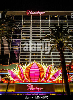 Pink Flamingo Hotel in Las Vegas Nevada Stock Photo