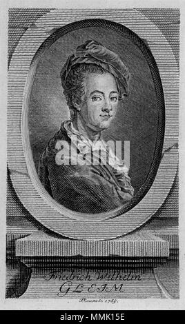 Portrait of Johann Wilhelm Ludwig Gleim (1719-1803). 1759. Gleim (Kauke) Stock Photo