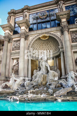 Caesars Palace Forum Shops and Fountain in Las Vegas Nevada Stock Photo