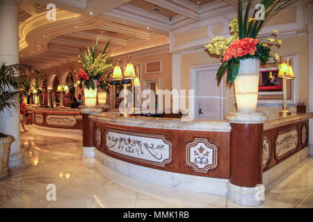 Lobby at Bellagio Hotel in Las Vegas Nevada Stock Photo