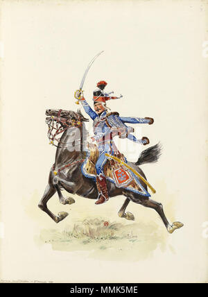 1791 Capitaine commandant le 4e escadron au 1er Hussard (4 Stock