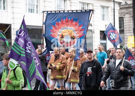 Trade Union rally in central London Stock Photo