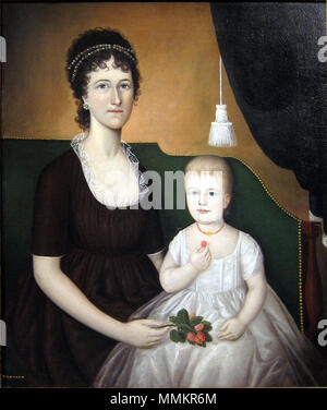 English: Mrs. Andrew Bedford Bankson and Son, Gunning Bedford Bankson Français : Mrs. Andrew Bedford Bankson and Son, Gunning Bedford Bankson . circa 1803/1805. Chicago Art inst Johnson miss and son Stock Photo