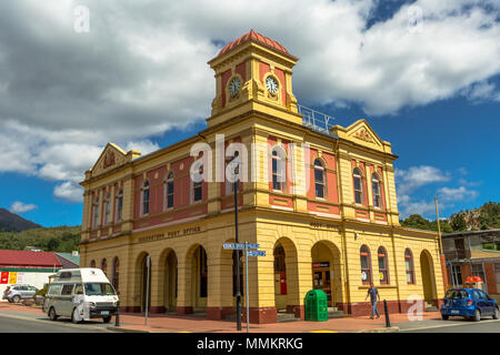 Queenstown, Tasmania, Australia - January 10, 2015: Post office in town center Stock Photo