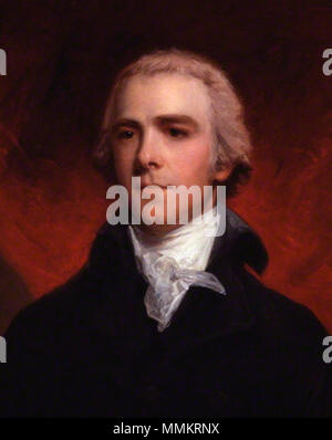 NPG 318; William Wyndham Grenville, 1st Baron Grenville Detail of Portrait of William Grenville, 1st Baron Grenville (1759-1834). circa 1800. 1st Baron Grenville-cropped Stock Photo