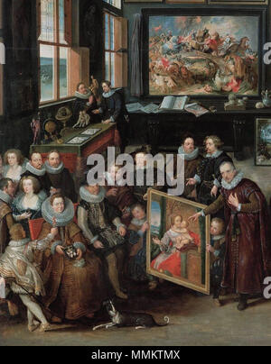The Gallery of Cornelis van der Geest, by Willem van Haecht The Gallery of Cornelis van der Geest *oil on panel *102,5 x 137,5 cm  *signed b.c.: G.V.haecht / 1628 Willem van Haecht Władysław Vasa Stock Photo