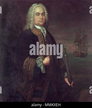 . English: Commodore Curtis Barnett oil on canvas 127 x 101.5 cm   Commodore Curtis Barnett  *oil on canvas  *127 x 101.5 cm  *1743-1744 Commodore Curtis Barnett, by John Ellys Stock Photo