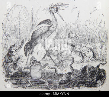 Grandville - Fables de La Fontaine - 01-07 . La Besace Stock Grandville - Fables de La Fontaine - 01-07 . La Besace Stock