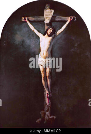 Christus aan het kruis Christ on the Cross. 5 February 2013, 16:07 (UTC). Christ on the cross (1631), by Rembrandt Stock Photo