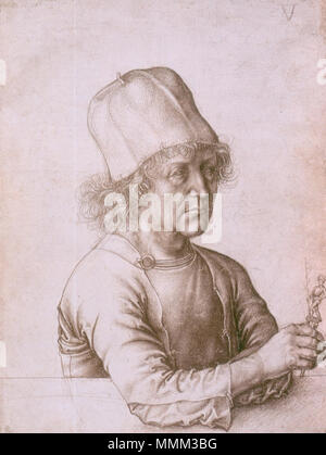 Father of the artist, by Albrecht Dürer Father of the artist  *silverpoint on paper  *28,4 x 21,2 cm  *1486 Dürer's father's self-portrait, 1486 Stock Photo