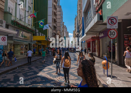 Daily life in the busy city centre, Porto Alegre, Rio Grande do Sul, Brazil, Latin America Stock Photo