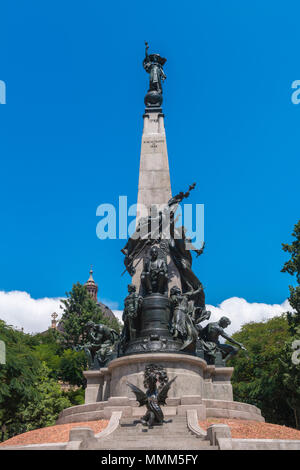 Monument Júlio de Castilhos, advocate, journalist and politician, Praça Mal. Deodoro - Centro Histórico, Porto Alegre - Rio Grande do Sul, Brazil Stock Photo