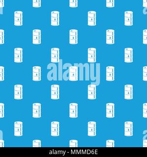 Barrel oil pattern vector seamless blue Stock Vector