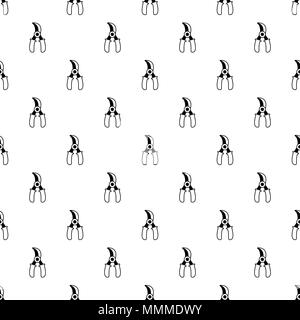 Grape scissors pattern vector seamless Stock Vector
