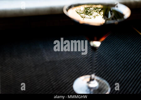 Blur Martini Cocktail with Espresso. Stock Photo