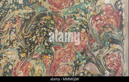 . �������ç������ : Papier marbré. France, vers 1660  . 15 July 2013, 13:53:06. Unknown French 17th c. marbled paper 4 Stock Photo