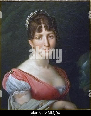 .  English: 'Portrait of Hortense de Beauharnais, Queen of Holland'  Portrait of Hortense de Beauharnais, Queen of Holland. circa 1805-1809. Anne-Louis Girodet-Trioson - Hortense de Beauharnais 001 Stock Photo