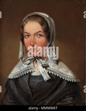 Portrait of Fredrika Bremer by Johan Gustaf Sandberg 1843 Stock Photo ...