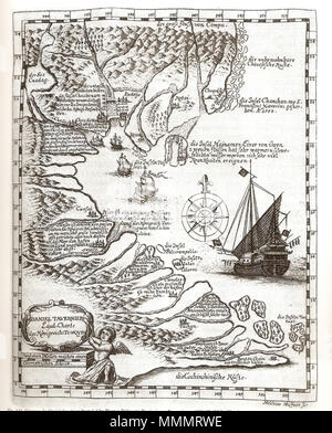 . English: A map of Annam by Daniel Tavernier  . ca. 17 century. Daniel Tavernier 48 Annam1 Stock Photo