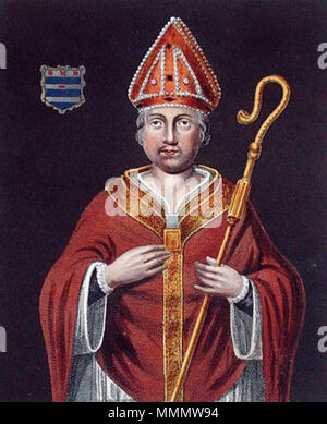 . English: Richard Fleming, Archbishop of York  . early 19th century. Rudolph Ackermann 54 Archbishop Richard Fleming Stock Photo