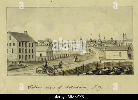. Western View of Potsdam, New York (circa 1856-1860)  . between circa 1856 and circa 1860. John Warner Barber 72 BarberJohnWarnerPotsdam