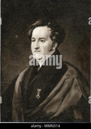 . Swedish: Bernhard von Beskow (1796-1868), sekreterare i Svenska akademien.  . 1830. Olof Johan Södermark (1790-1848) 81 Bernhard von Beskow 1830 Stock Photo