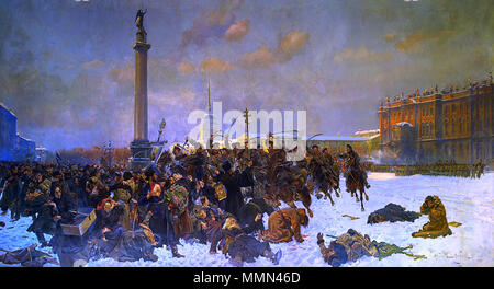 . English: Bloody Sunday in 1905 by Wojciech Kossak 87 Bloody Sunday in 1905 by Wojciech Kossak Stock Photo