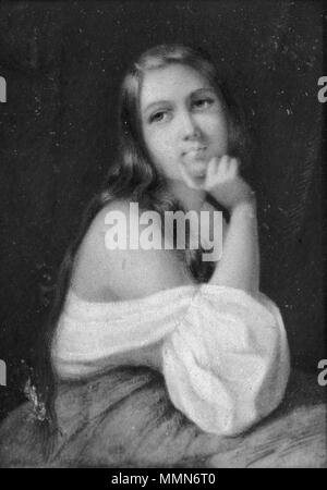 Portrait of a Young Girl. between 1858 and 1862. 100 Brooklyn Museum - Portrait of a Young Girl Stock Photo