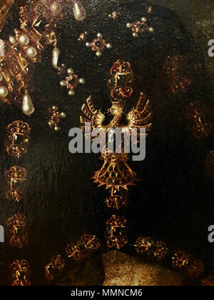 Portrait of Margherita Gonzaga, Duchess of Ferrara (detail).. 1593