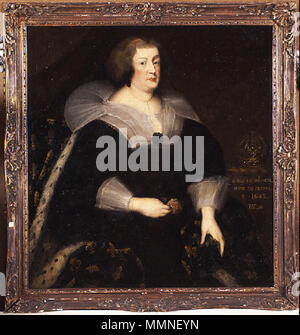 .  English: Portrait of Marie de' Medici (1575-1642)  . 17th century. Marie de Medici - Van Dyck Stock Photo