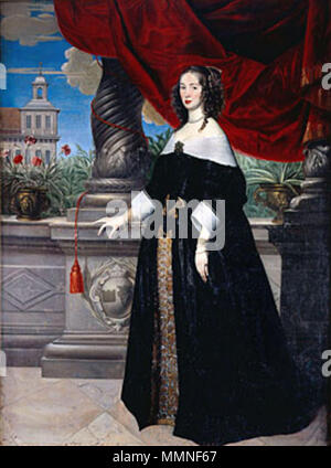 Portrait of Anna Margareta Wrangel, countess of Salmis (born Anna Margareta von Hautwitz) (1622-1673). 1649. Anna Margareta Wrangel by Anselm van Hulle Stock Photo