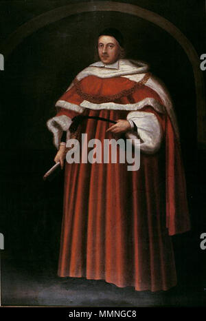 Portrait of Sir Matthew Hale Kt, Chief Justice of the King's Bench. 1670. Portrait of Sir Matthew Hale Kt Stock Photo