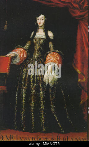 .  English: Portrait of Marie Louise of Orléans (1662–1689), Queen consort of Spain Español: Doña María Luisa de Orleans/ Retrato de Doña Maria Luisa de Borbón  . 17th century. Circle Of Juan Carreno De Miranda Stock Photo