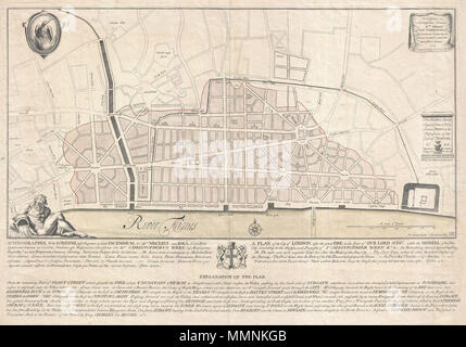 An old map showing the City of London in late Tudor & early Stuart time ...