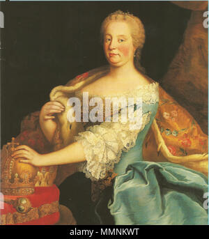 .  Deutsch: Maria Theresia, Kaiserin des Heiligen Römischen als Königin von Ungarn, hielt die Heilige Krone Ungarns. English: Maria Theresa, Holy Roman Empress as Queen of Hungary, holding the Holy Crown of Hungary  German: Kaiserin Maria Theresia als Königin von Ungarn. Empress Maria Theresa as Queen of Hungary.. between 1750 and 1755. Maria Theresa, Queen of Hungary Stock Photo