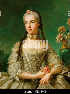 Deutsch: Prinzessin Isabella von Parma (1741-1763), Gemahlin von Joseph II. English: Portrait of Princess Isabella of Parma (1741-1763), first wife of Holy Roman Emperor Joseph II of Austria. 1758. Jean-Marc Nattier 005 Stock Photo