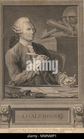 Jollain, Nicolas-René - (1732-1804) - Jean le Rond d'Alembert (1717-1783) Stock Photo