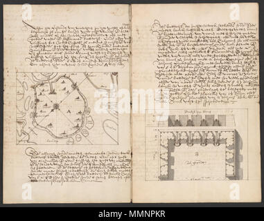 .  Nederlands: Plan voor de verdediging van Walcheren. Het plan was gericht op het tijdens de Derde Engelse Oorlog (1672-1674) voorkomen van een Engelse vlootaanval en troepenlanding op Walcheren. Door de aanleg van gestationeerde batterijen langs de kust van Walcheren kon volgens de indieners met een troepenmacht van 2000 man een invasie van 200.000 man worden voorkomen.  Nederlands: Plan voor de verdediging van Walcheren, 1673 (afschrift) . 1673. Daniël de Blieck, Jan Outerman en Willem Jansen Poppekercke Handschriftenverzameling - Verdedigingsplan Walcheren - NL-MdbZA 33.1 341 2 Stock Photo