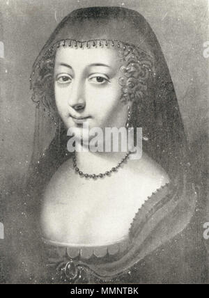 English: Portrait of Marie Françoise of Savoy, Mademoiselle d'Aumele, future Queen of Portugal (1646-1683). Polski: Portret Maria Franciszki de Savoie, M-lle d'Aumale, pó?niejszej królowej portugalskiej (1646-1683). Português: Retrato de Maria Francisca de Savoie, M-lle d'Aumale, futura Rainha de Portugal (1646-1683). circa 1666. 5 1660s Oil on oak board portrait (now lost) of Maria Francisca of Savoy by an unknown Spanish painter Stock Photo