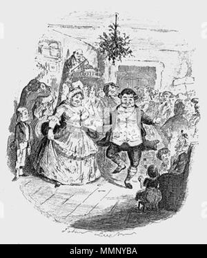 . English: A Christmas Carol Mr. Fezziwig's Ball John Leech 1843 Wood engraving  . 24 March 2013, 12:59:04. John Leech (29 August 1817 – 29 October 1864 in London) 20 A Christmas Carol, Mr Fezziwig's Ball, by John Leech Stock Photo