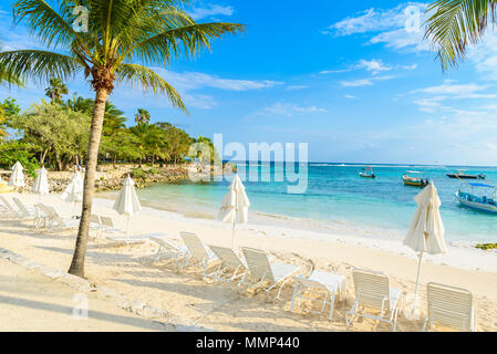 Akumal - paradise bay at Akumal with tropical beach in Quintana Roo, Mexico - turtle beach at caribbean coast Stock Photo