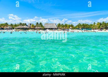 Akumal beach - paradise bay  Beach in Quintana Roo, Mexico - caribbean coast Stock Photo