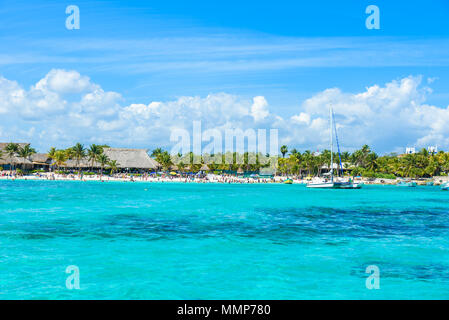 Akumal beach - paradise bay  Beach in Quintana Roo, Mexico - caribbean coast Stock Photo