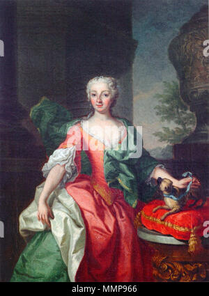 Aloysia von Plettenberg geb. Gräfin Lamberg, Kappers, c. 1740 Stock Photo