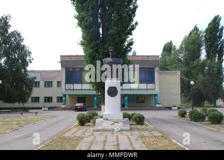 A statue dedicated to the Soviet commander, Marshal Zhukov in Kalach-on-Don, Russia Stock Photo