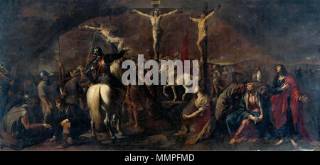 . Italiano: Crocifissione  . 17th century. Andrea Vaccaro - Gemäldegalerie, Berlino Andrea Vaccaro - Crocifissione Stock Photo