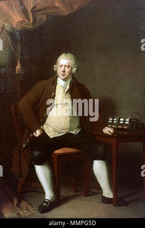 Portrait of Richard Arkwright (1732-1792), English inventor. circa 1790. Arkwright Richard 1790 Stock Photo