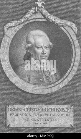 . Portrait of Georg Christoph Lichtenberg (1742-1799), German scientist ...